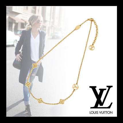 Louis Vuitton Flower Party Style Brass Elegant Style Necklaces  Pendants 