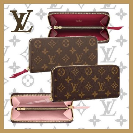 Louis Vuitton Monogram Calfskin Canvas Leather Long Wallet Logo M61298 M60742 