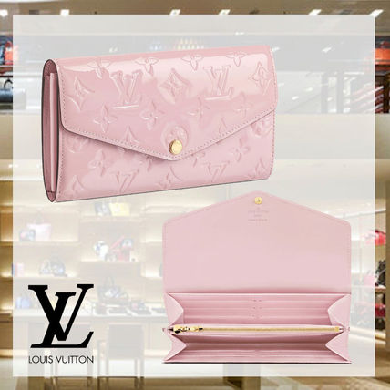 Louis Vuitton MONOGRAM VERNIS 2020 SS Monogram Leather Folding Wallet Logo Long Wallets 