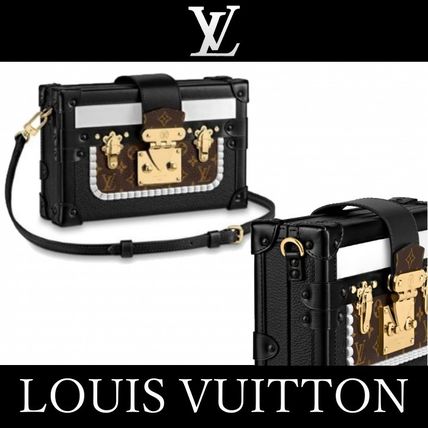 Louis Vuitton PETITE MALLE 2020 Cruise Monogram Calfskin Canvas Blended Fabrics 2WAY Party Style M55436 