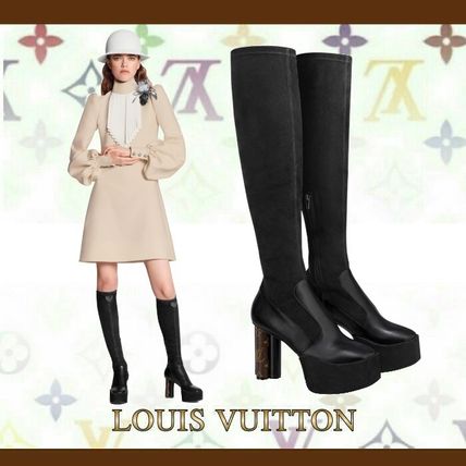 Louis Vuitton MONOGRAM 2020 SS Monogram Plain Toe Blended Fabrics Bi color Plain Leather 1A7U75 