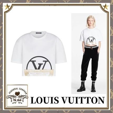 Louis Vuitton Louis Vuitton World Stamp Cropped Sweatshirt 1A83MU 