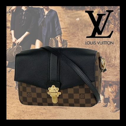 Louis Vuitton DAMIER Casual Style Calfskin 2WAY Plain Leather Party Style 