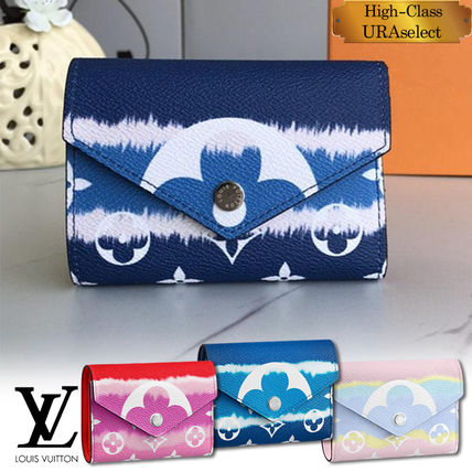 Louis Vuitton 2020 SS Monogram Unisex Canvas Tie dye Leather Folding Wallet M68842 M69113 M69112 