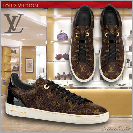 Louis Vuitton 2019 SS Monogram Plain Toe Rubber Sole Leather Elegant Style Logo 