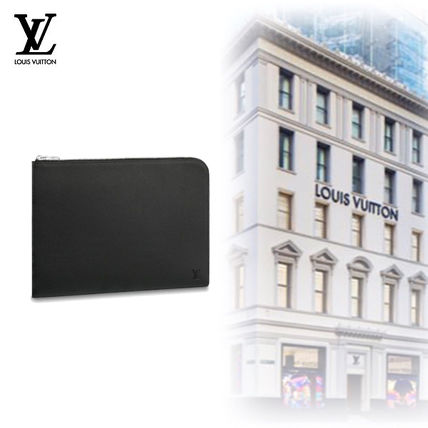 Louis Vuitton TAURILLON Plain Leather Pouches  Cosmetic Bags M67768 