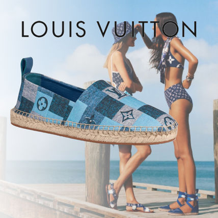 Louis Vuitton 2020 SS Monogram Casual Style Blended Fabrics Leather Logo Shoes 