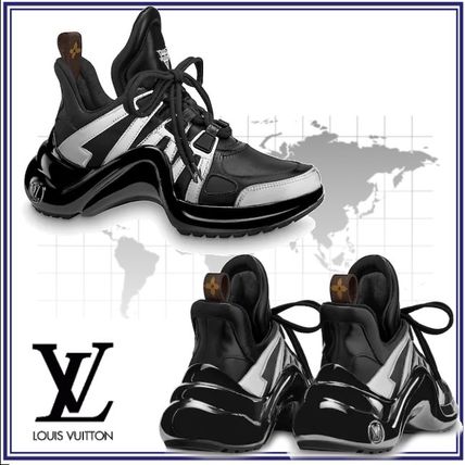 Louis Vuitton 2020 Cruise Plain Leather Logo Low Top Sneakers 
