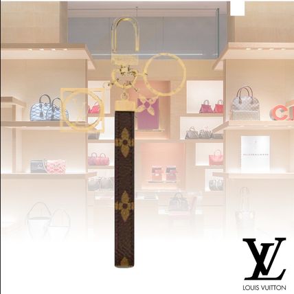 Louis Vuitton 2020 21AW Leather Logo Keychains  Bag Charms 
