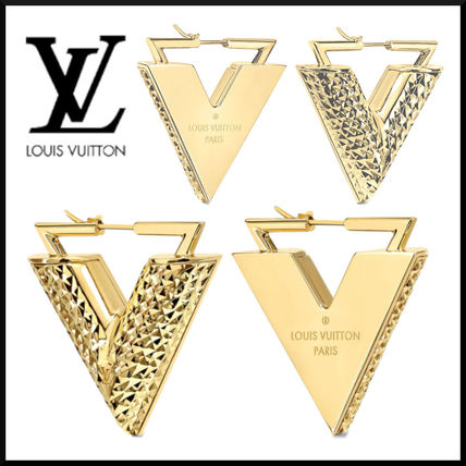 Louis Vuitton Essential V Guilloche Earrings M64270 