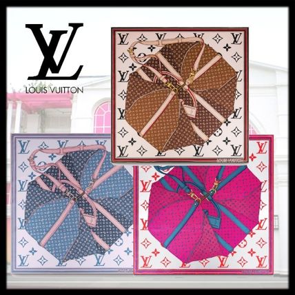 Louis Vuitton 2020 21AW Monogram Silk Logo Lightweight Scarves  Shawls M76416 M76415 M76414 