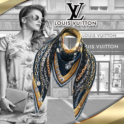 Louis Vuitton Casual Style Silk Office Style Elegant Style Logo M71514 