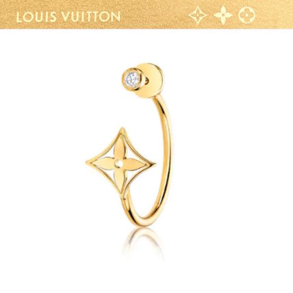 Louis Vuitton MONOGRAM IDYLLE 2018 19AW Idylle Blossom Small Hoop Earring Yellow Gold And Diamond Q96332 