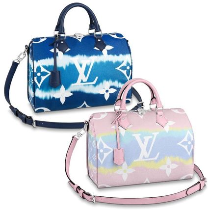 Louis Vuitton SPEEDY 2020 SS Monogram Canvas Tie dye 2WAY Leather Crossbody Logo 