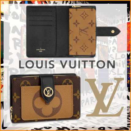 Louis Vuitton MONOGRAM 2020 21AW Monogram Leather Small Wallet Logo Folding Wallets M69432 
