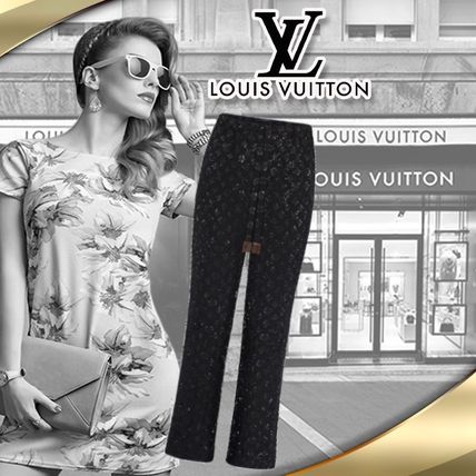 Louis Vuitton MONOGRAM 2020 SS Black Pajama Pants In Monogram Lurex Jacquard 1A82K6 