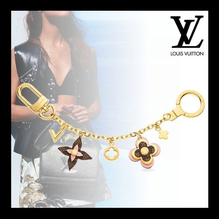 Louis Vuitton MONOGRAM Flower Patterns Calfskin Plain Leather Logo Card Holders 