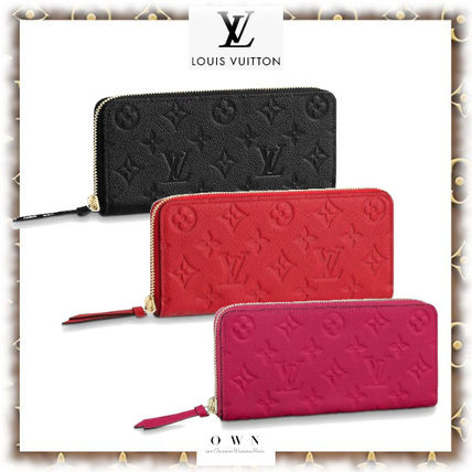 Louis Vuitton MONOGRAM EMPREINTE Monogram Plain Leather Long Wallet Long Wallets 