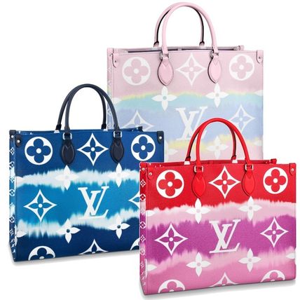 Louis Vuitton 2020 SS Monogram Canvas Tie dye A4 2WAY Leather Elegant Style Logo 