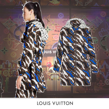 Louis Vuitton MONOGRAM 2020 SS Camouflage Monogram Blended Fabrics Collaboration Long 