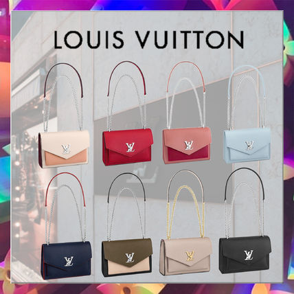 Louis Vuitton MY LOCKME 2019 SS Blended Fabrics 2WAY Plain Leather Party Style Office Style 