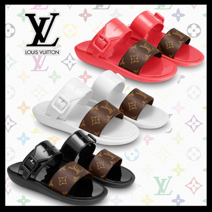 Louis Vuitton MONOGRAM Monogram Casual Style Blended Fabrics Bi color Flip Flops