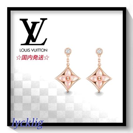 Louis Vuitton MONOGRAM 2020 21AW 18K Gold Earrings Q96667 