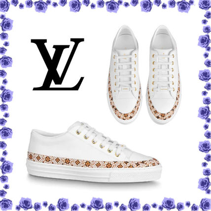 Louis Vuitton 2020 21AW Round Toe Rubber Sole Casual Style Leather Logo 