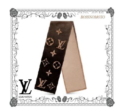 Louis Vuitton MONOGRAM 2019 20AW Minkgram Gradient Fur Scarf M74355 