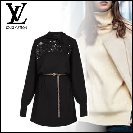 Louis Vuitton 2019 20AW Casual Style Plain Elegant Style Dresses 1A5NIF 