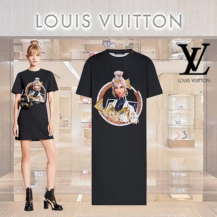 Louis Vuitton Lvxlol Embroidered T Shirt Dress 1A7SUV 
