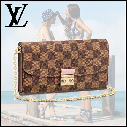 Louis Vuitton DAMIER Croisette Chain Wallet N61273 