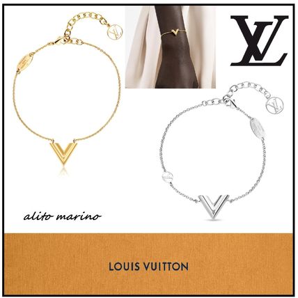 Louis Vuitton V Casual Style Party Style Brass Office Style Elegant Style M63198 M61084 