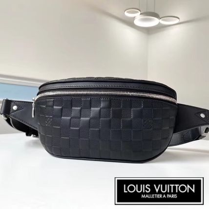 Louis Vuitton DAMIER Unisex Street Style Leather Hip Packs 