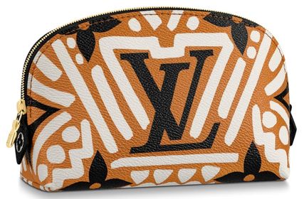 Louis Vuitton 2020 21AW Monogram Canvas Leather Logo Pouches  Cosmetic Bags 