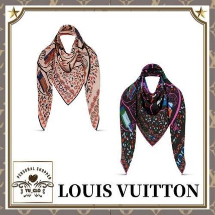 Louis Vuitton LOUISE Knit  Fur Scarves M76152 M76151 