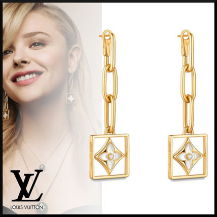 Louis Vuitton 2020 SS Party Style 18K Gold Elegant Style Earrings Q96790 