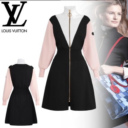 Louis Vuitton 2020 SS Long Sleeved Zip Up Knit Dress 1A61SB 1A61SA 1A61S9 1A61S8 1A61S7 