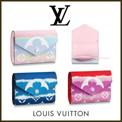 Louis Vuitton Monogram Canvas Tie dye Leather Folding Wallet Logo M68842 M69113 M69112 