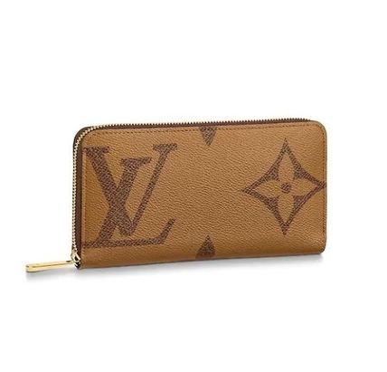 Louis Vuitton ZIPPY WALLET Unisex Leather Logo Long Wallets 