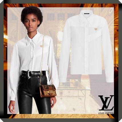 Louis Vuitton 2020 21AW Silk Long Sleeves Logo Shirts  Blouses 1A67LE 
