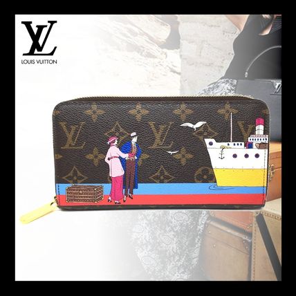 Louis Vuitton ZIPPY WALLET Monogram Unisex Plain Leather Long Wallet Logo Long Wallets 