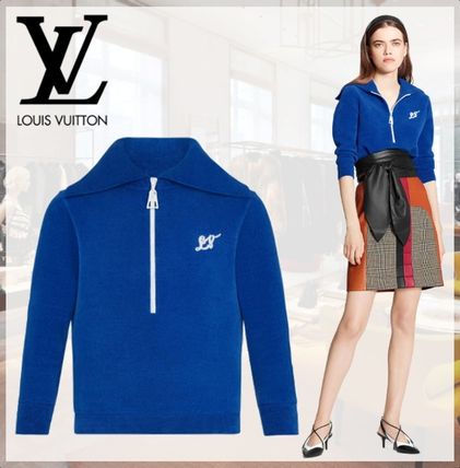 Louis Vuitton Short Casual Style Wool Silk Blended Fabrics Street Style 