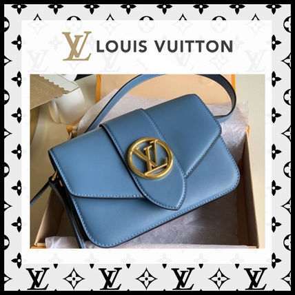 Louis Vuitton PONT NEUF 2020 SS Canvas 2WAY Plain Leather Logo Shoulder Bags M55947 