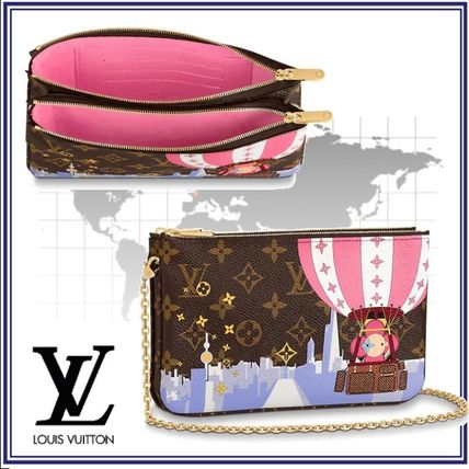 Louis Vuitton Monogram 2WAY Leather Crossbody Logo Shoulder Bags 