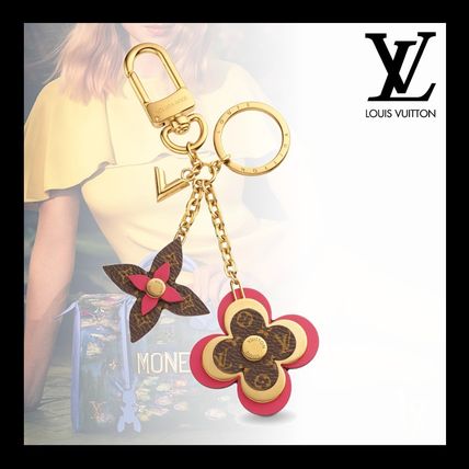 Louis Vuitton MONOGRAM Flower Patterns Monogram Unisex Calfskin Plain Leather Logo 