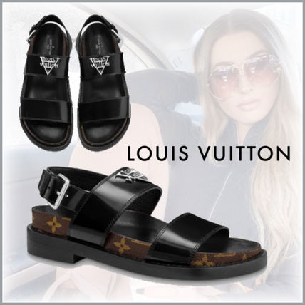Louis Vuitton MONOGRAM 2020 SS Monogram Casual Style Leather Logo Sandals 1A678C 