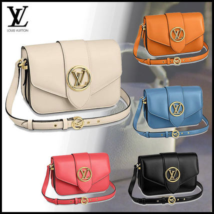 Louis Vuitton PONT NEUF 2020 SS Blended Fabrics 3WAY Plain Leather Elegant Style Crossbody 