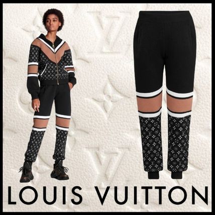 Louis Vuitton MONOGRAM Monogram Blended Fabrics Plain Logo Pants 1A61ME 