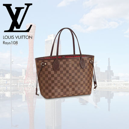 Louis Vuitton DAMIER Casual Style Office Style Logo Totes 